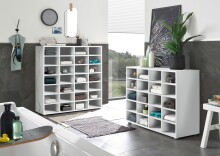 Regal >Boots< in Weiß matt - 92x98x33cm (BxHxT)