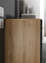 Kommode >Georgia< in Eiche Artisan Nachbildung - 140x92x38cm (BxHxT)