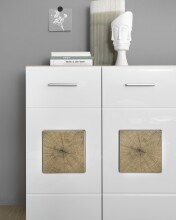 Kommode >Georgia< in Eiche Artisan Nachbildung - 80x92x38cm (BxHxT)