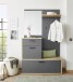 Kompaktgarderobe >Louis< in Dunkelgrau - 115x198x38cm (BxHxT)