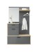 Kompaktgarderobe >Louis< in Dunkelgrau - 115x198x38cm (BxHxT)