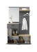Kompaktgarderobe >Louis< in Dunkelgrau - 115x198x38cm (BxHxT)