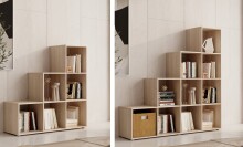 Regal >Luna< in Eiche Sonoma

 - 112x114x35cm (BxHxT)