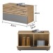 Schuhbank >Melisande< in Artisan Eiche Nachbildung  - 85x45x38cm (BxHxT)