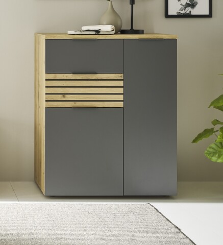 Schuhschrank >Melisande< in Grau matt - 85x103x38cm (BxHxT)