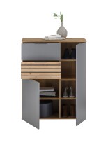 Schuhschrank >Melisande< in Grau matt - 85x103x38cm (BxHxT)
