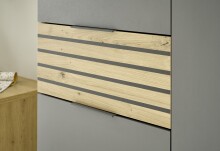 Garderobenschrank >Melisande< in Grau matt - 60x200x38cm (BxHxT)