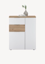 Schuhschrank >Melisande< in Weiß matt - 85x103x38cm (BxHxT)