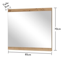 Garderobenspiegel >Melisande< in Spiegel - 85x70x2cm (BxHxT)