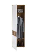 Garderobenschrank >Melisande< in Weiß matt - 60x200x38cm (BxHxT)