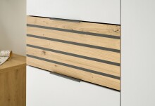Garderobenschrank >Melisande< in Weiß matt - 60x200x38cm (BxHxT)