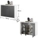Sideboard >Modica Kommoden< in Weiß - 119x88x38cm (BxHxT)