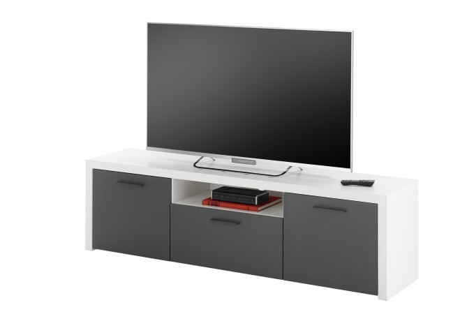 TV-Board >Modica< in Weiß - 160x46x38cm (BxHxT)