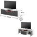 TV-Board >Modica< in Weiß - 160x46x38cm (BxHxT)