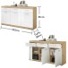 Sideboard >Nobe< in Eiche Artisan - 165x91x38cm (BxHxT)