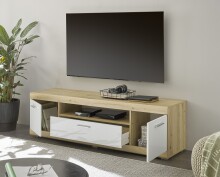 TV-Board >Nobe< in Eiche Artisan - 165x49x43cm (BxHxT)