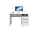 Schreibtisch >Flinn< in Weiß matt - 110x75x65cm (BxHxT)