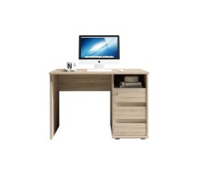 Schreibtisch >Flinn< in Eiche Sonoma hell - 110x75x65cm (BxHxT)