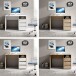 Schreibtisch >Flinn< in Eiche Artisan - 110x75x65cm (BxHxT)