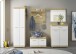 Garderoben-Set >Nobe< in Weiß-Eiche Artisan - 255x195x38cm (BxHxT)