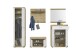 Garderoben-Set >Nobe< in Weiß-Eiche Artisan - 255x195x38cm (BxHxT)