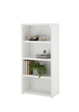 Regal >Modica< in Weiß aus Holzwerkstoff E1 Wabe - 80x162x38cm (BxHxT)