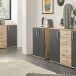 Kommode >BC 1040< in Grau matt - 60x84x35 (BxHxT)