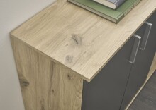 Kommode >BC 1040< in Grau matt - 120x84x35 (BxHxT)