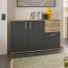 Kommode >BC 1040< in Grau matt - 120x84x35 (BxHxT)