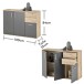 Kommode >BC 1040< in Grau matt - 120x84x35 (BxHxT)