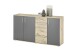 Kommode >BC 1040< in Grau matt - 160x84x35 (BxHxT)