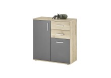 Kommode >BC 1040< in Grau matt - 80x84x35 (BxHxT)