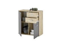 Kommode >BC 1040< in Grau matt - 80x84x35 (BxHxT)