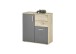 Kommode >BC 1040< in Grau matt - 80x84x35 (BxHxT)