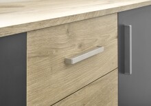 Kommode >BC 1040< in Grau matt - 120x84x35 (BxHxT)