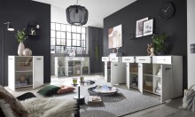 Kommode >BC 1065< in Weiß hochglanz aus MDF - 120x83x40cm (BxHxT)