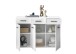 Kommode >BC 1065< in Weiß hochglanz aus MDF - 120x83x40cm (BxHxT)