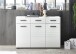 Kommode >BC 1065< in Weiß hochglanz aus MDF - 120x83x40cm (BxHxT)