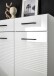 Kommode >BC 1065< in Weiß hochglanz aus MDF - 120x83x40cm (BxHxT)