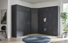 Aufsatzschrank >MULTIRAUMKONZEP< in Graphit - 50x40x40cm (BxHxT)