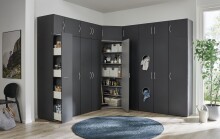 Mehrzweckschrank >MULTIRAUMKONZEP< in Graphit -...