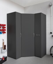 Mehrzweckschrank >MULTIRAUMKONZEP< in Graphit - 40x185x40cm (BxHxT)