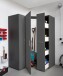 Mehrzweckschrank >MULTIRAUMKONZEP< in Graphit - 40x185x40cm (BxHxT)