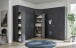 Mehrzweckschrank >MULTIRAUMKONZEP< in Graphit - 45x185x40cm (BxHxT)