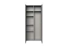 Mehrzweckschrank >MULTIRAUMKONZEP< in Graphit - 80x185x40cm (BxHxT)