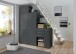 Mehrzweckschrank >MULTIRAUMKONZEP< in Graphit - 80x185x40cm (BxHxT)