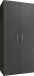 Mehrzweckschrank >MULTIRAUMKONZEP< in Graphit - 70x185x40cm (BxHxT)