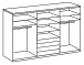 Schwebetürenschrank >MAGIC< in PLANKENEICHE + WEISS - 300x236x65cm (BxHxT)