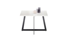 Couchtisch >MIRAMAR< in weiß aus Marmor weiß - 65x65x44cm (LxBxH)