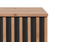 Highboard >Medan< in Artisan Oak / anthrazit  - 80x156x40cm (BxHxT)